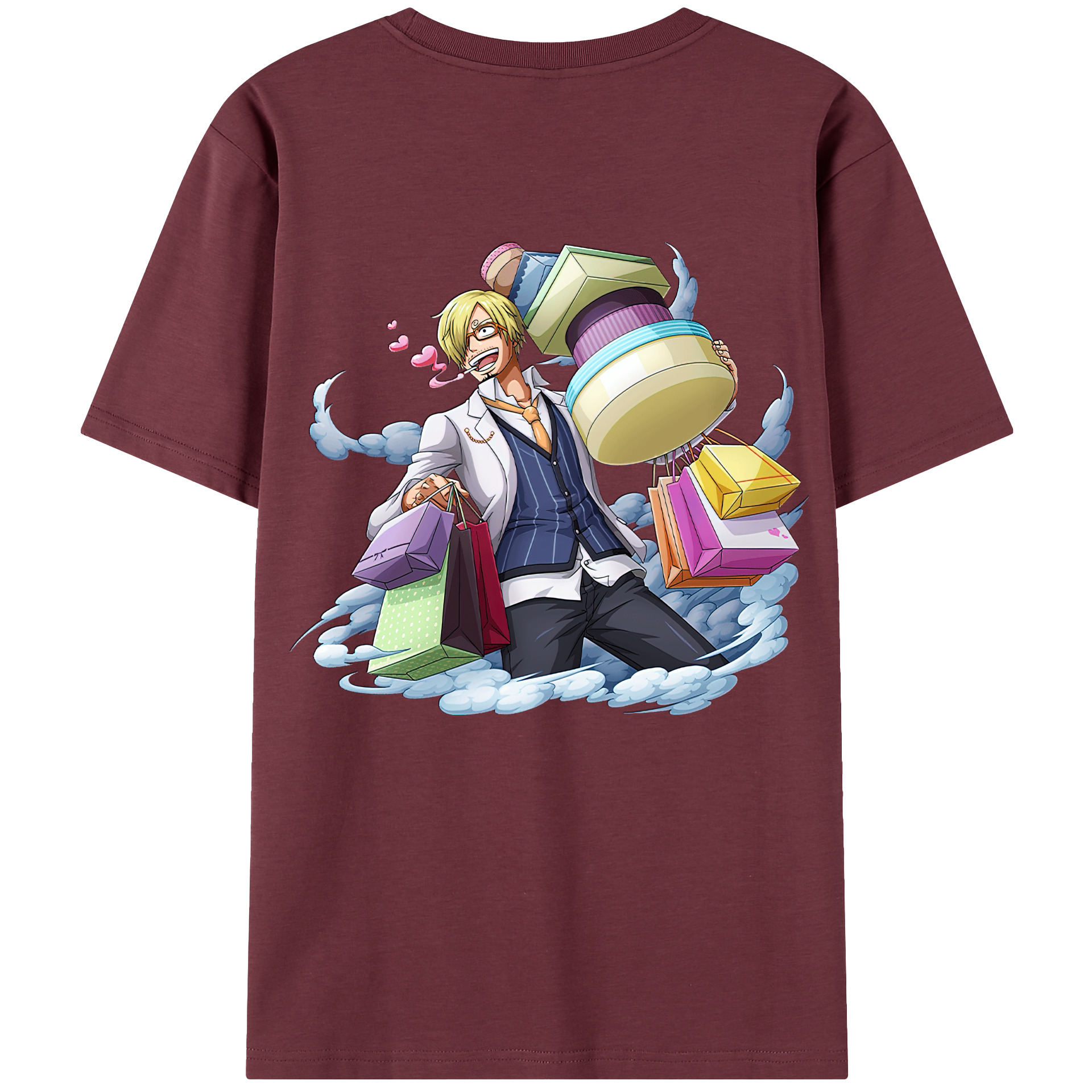 ワンピース サンジ ONE PIECE Sanji 綿100％半袖Tシャツ（背面プリント）